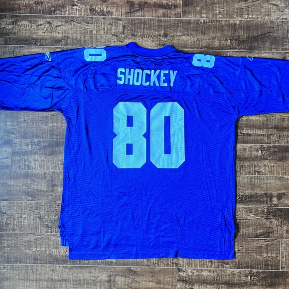VTG Reebok NY Giants Jeremy Shockey #80 NFL Jersey - Men’s 2XL - Blue - Picture 2 of 7